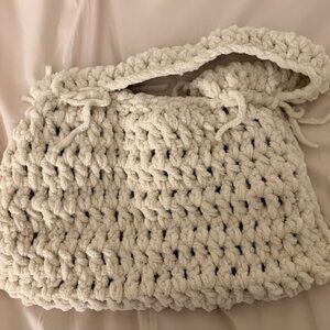 Beige Crotchet Purse Handmade